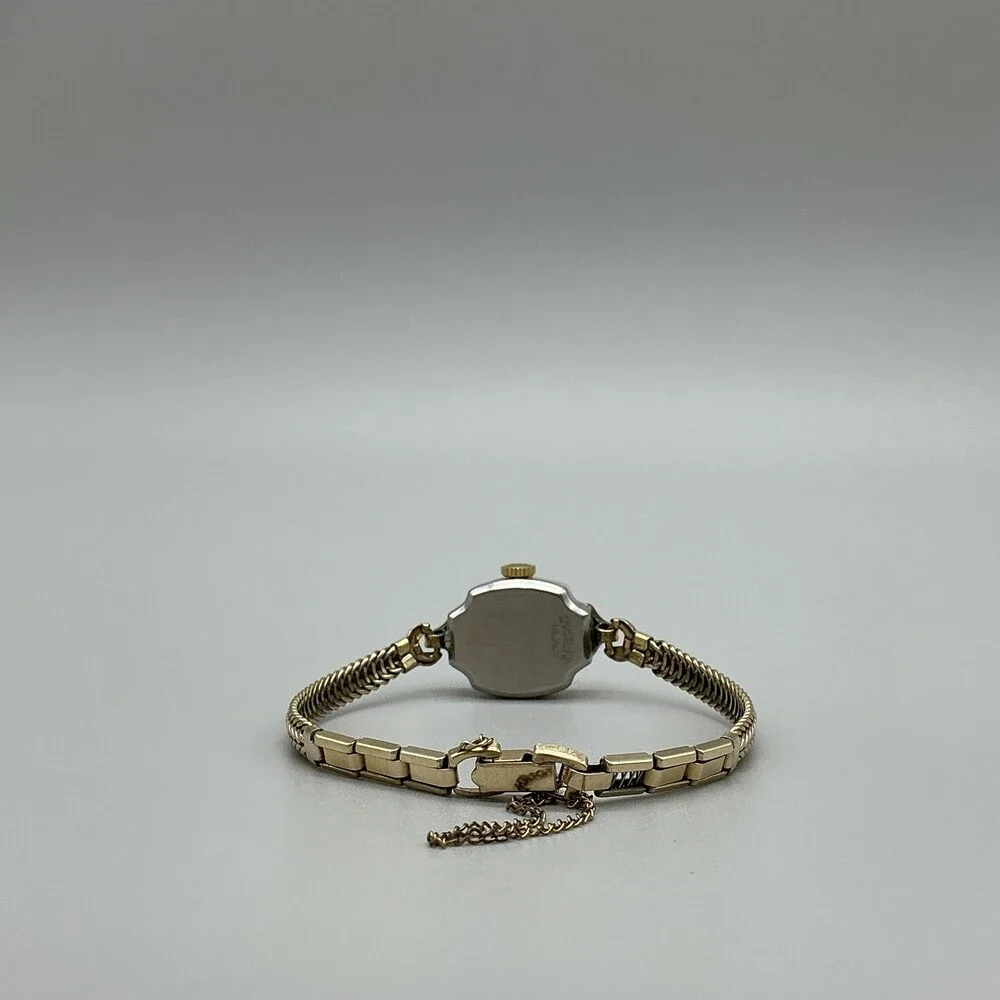 Vintage Waltham 17 Jewels Womens Watch 16mm Cream Dial Gold Tone Swiss Manual